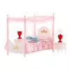 LEAN TOYS Poppenmeubelset: hemelbed, nachtkastjes, lampen