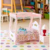 LEAN TOYS Poppenmeubelset: hemelbed, nachtkastjes, lampen