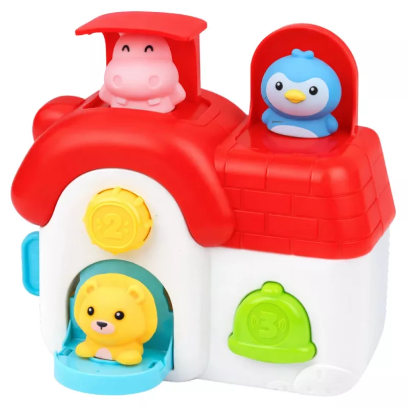 LEAN TOYS Interactief leerhuis voor peuters - Pop-Up dieren