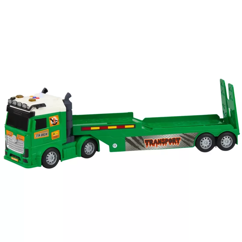 LEAN TOYS dinosaurus transportset: truck, takelwagen, helikopter, lichten, geluid