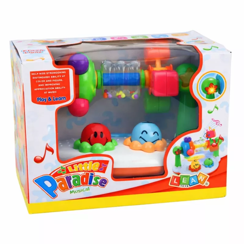 LEAN TOYS Interactief Muziekspeelgoed voor Peuters Rammelaar Lichten Geluiden