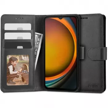 Tech-Protect Wallet Case voor Samsung Galaxy Xcover 7, Zwart