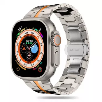 TECH-PROTECT STAINLESS LINE Apple Watch Armband 44/45/46/49 mm Titanium/Oranje