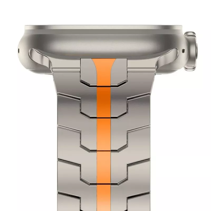 TECH-PROTECT STAINLESS LINE Apple Watch Armband 44/45/46/49 mm Titanium/Oranje