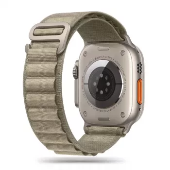 TECH-PROTECT NYLON PRO Apple Watch 6 / 7 / 8 / 9 / 10 / SE / Ultra 1 / 2 (44 / 45 / 46 / 49 mm) Titanium/Olijf