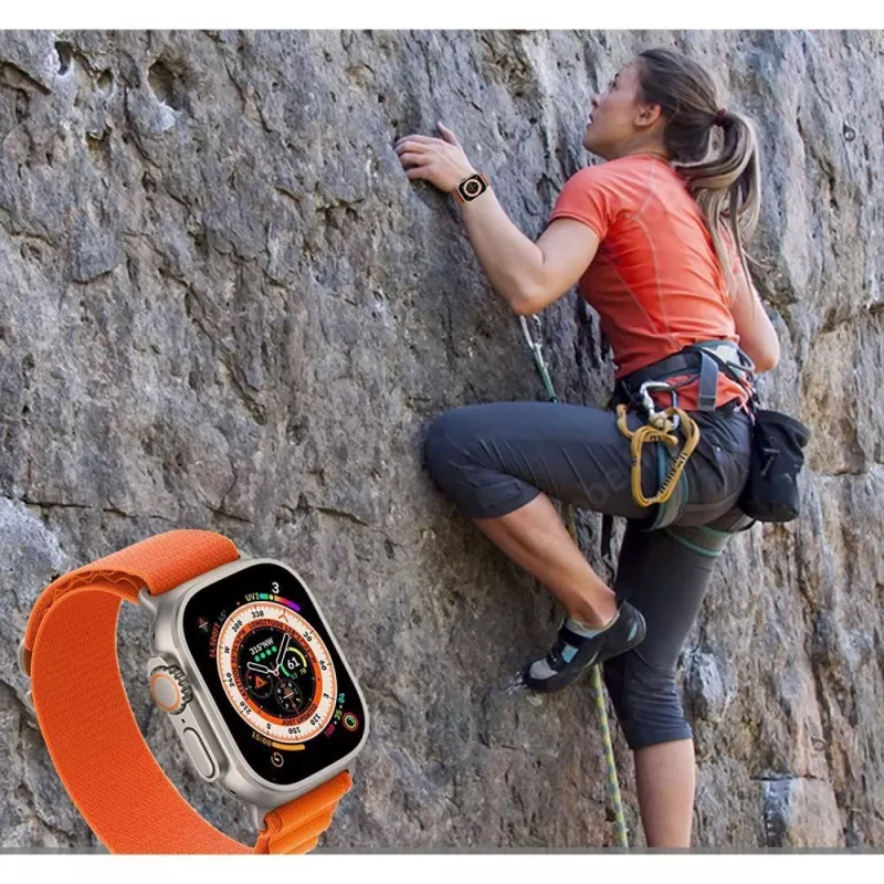 TECH-PROTECT NYLON PRO Apple Watch 6 / 7 / 8 / 9 / 10 / SE / Ultra 1 / 2 (44 / 45 / 46 / 49 mm) Titanium/Olijf