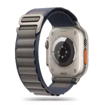 TECH-PROTECT Nylon Pro Apple Watch Armband voor Series 6/7/8/9/10/SE/Ultra 1/2 (44/45/46/49 mm) Navy/Grijs