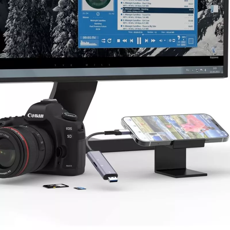 TECH-PROTECT ULTRABOOST Kaartlezer SD & Micro SD Lightning & USB Grijs