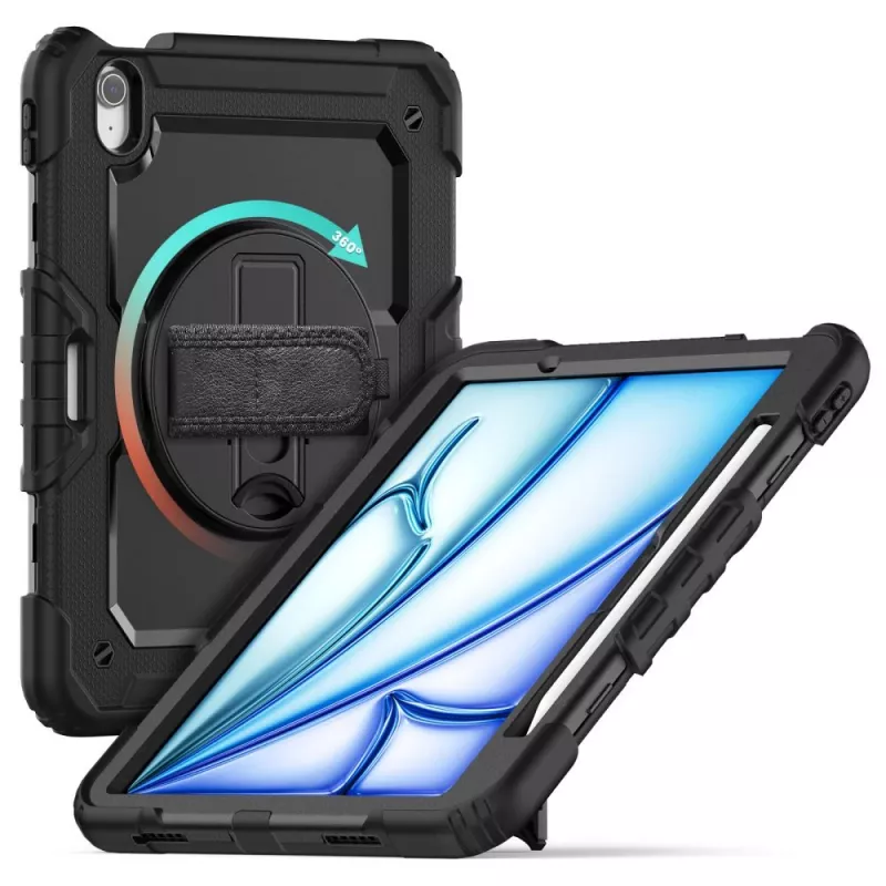 Tech-Protect Solid360 Case voor iPad Air 11 inch 6/7/8 (2024-2026) - zwart