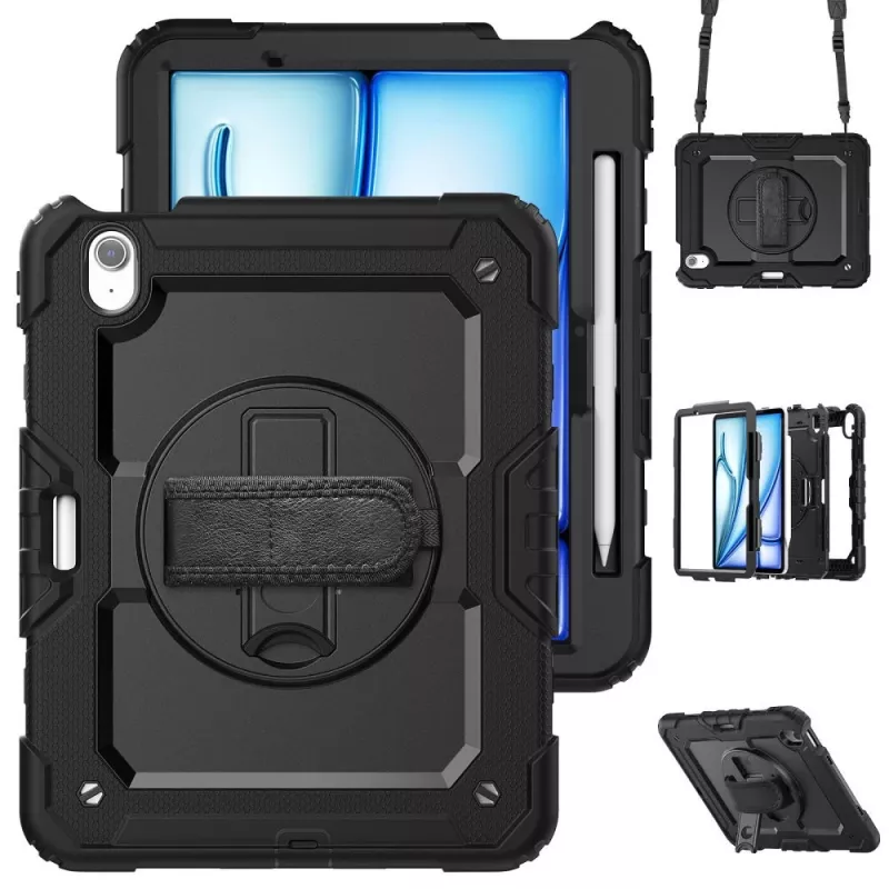 Tech-Protect Solid360 Case voor iPad Air 11 inch 6/7/8 (2024-2026) - zwart
