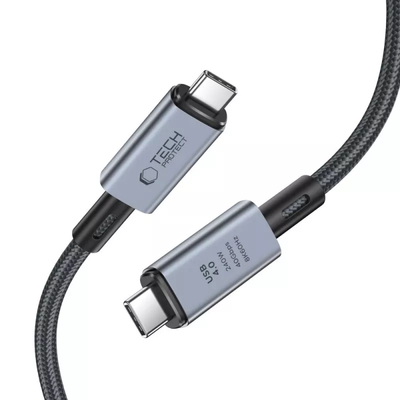 TECH-PROTECT ULTRABOOST MAX USB 4.0 8K 40Gbps Type-C kabel PD240W 100cm grijs