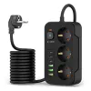 TECH-PROTECT PC3X6 stekkerdoos 3 USB & 3 Type-C & 3 stopcontact 200cm zwart
