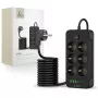 TECH-PROTECT PC6X6 stekkerdoos 3 USB & 3 Type-C & 6 stopcontact 200cm zwart