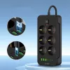 TECH-PROTECT PC6X6 stekkerdoos 3 USB & 3 Type-C & 6 stopcontact 200cm zwart