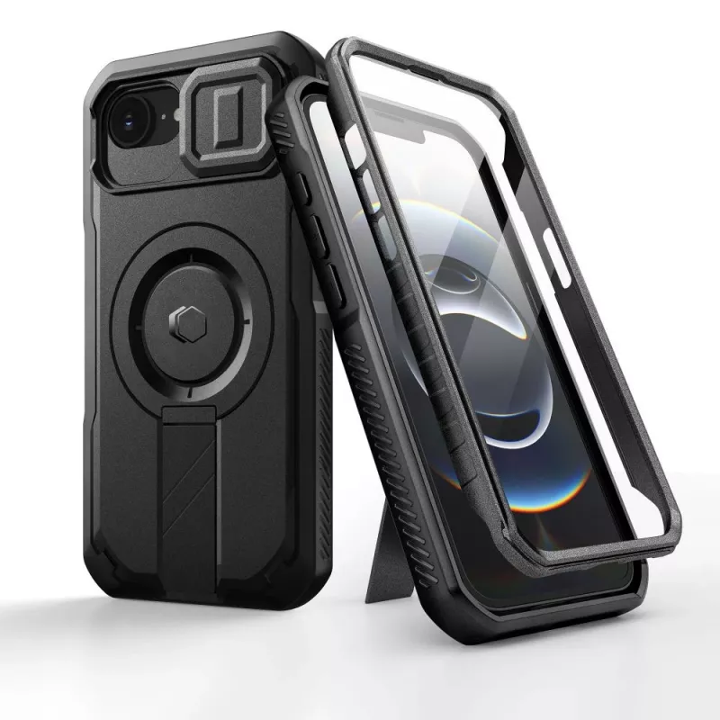 Tech-Protect Kevlar MagSafe Case voor Apple iPhone 17e / 16e - zwart
