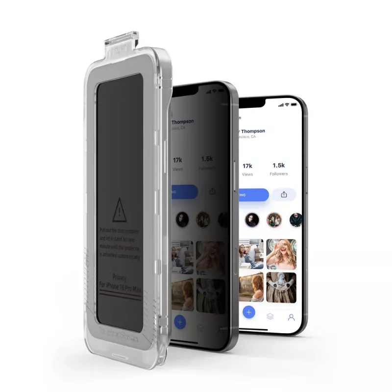 TECH-PROTECT Quick Set Spy+ privacy gehard glas beeldschermbeschermer voor Apple iPhone 12 / iPhone 12 Pro (2-pack)