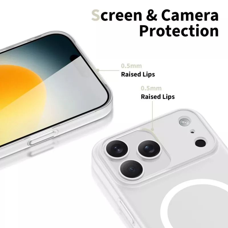 Tech-Protect MagSlim MagSafe hoes voor iPhone 17 Pro, matwit