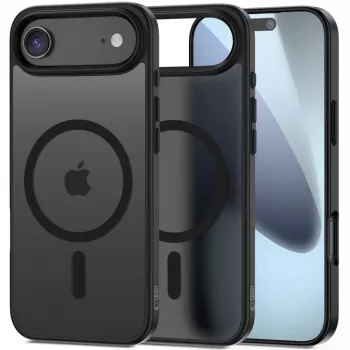 Tech-Protect Magmat MagSafe iPhone 17 Air Matte Black achterkant hoes