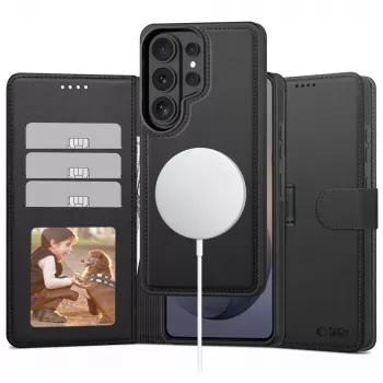 TECH-PROTECT Wallet MagSafe hoes voor Samsung Galaxy S26 Ultra, matzwart