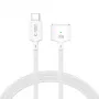 TECH-PROTECT MMC01 UltraBoost magnetische MacBook-kabel USB-C naar MagSafe 3 140W 200cm wit