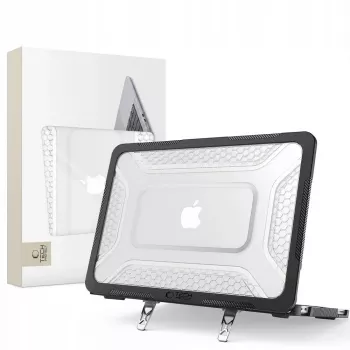 Tech-Protect Kevlar Pro MacBook Neo 13 2026 matzwart/clear beschermende laptopcase