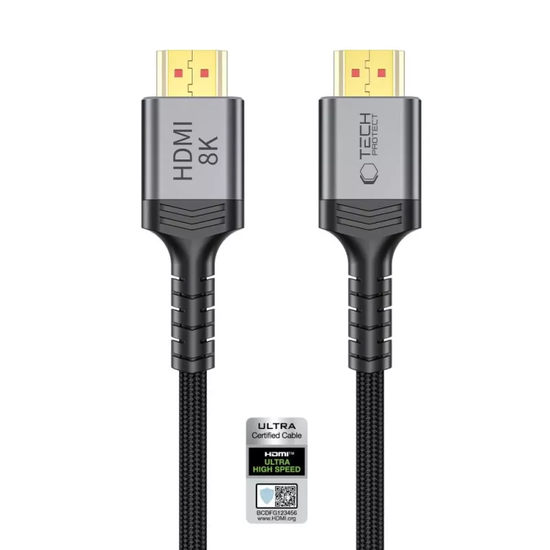 TECH-PROTECT ULTRABOOST KABEL HDMI 2.1 4K 120HZ / 8K 60HZ 200CM ZWART