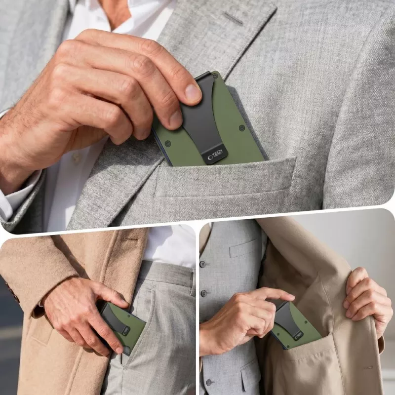 TECH-PROTECT THORN RFID kaartportemonnee militair groen