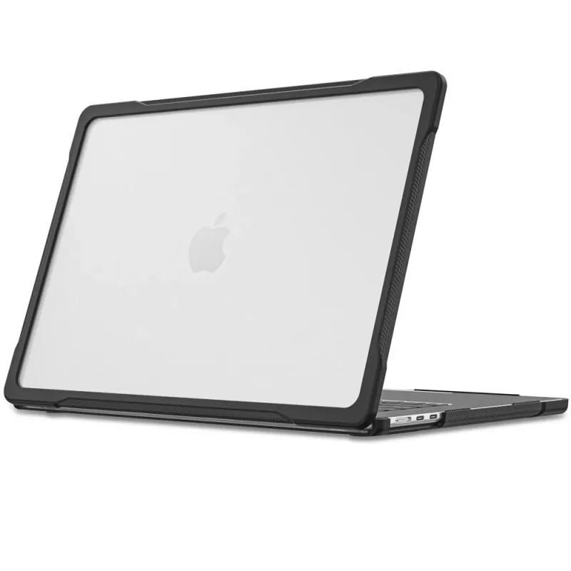 Tech-Protect Velar harde schaal hoes voor MacBook Air 15 M2-M5 2023-2026 zwart/mat transparant