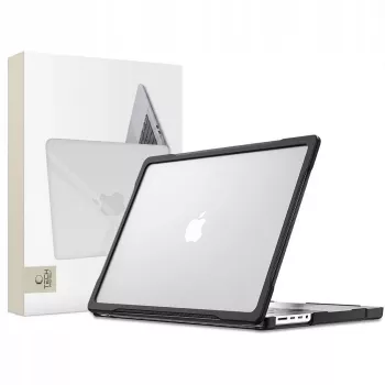 Tech-Protect Velar harde schaal hoes voor MacBook Pro 14 inch M1-M5 Pro/M5 Pro Max 2021-2026, zwart/mat transparant