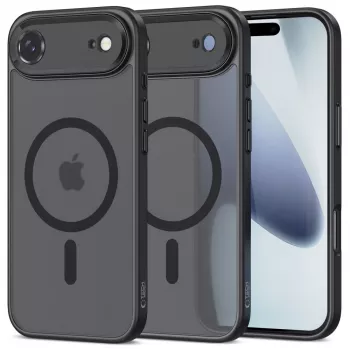 Tech-Protect Magcam MagSafe iPhone 17 Air mat zwart achterkant hoes