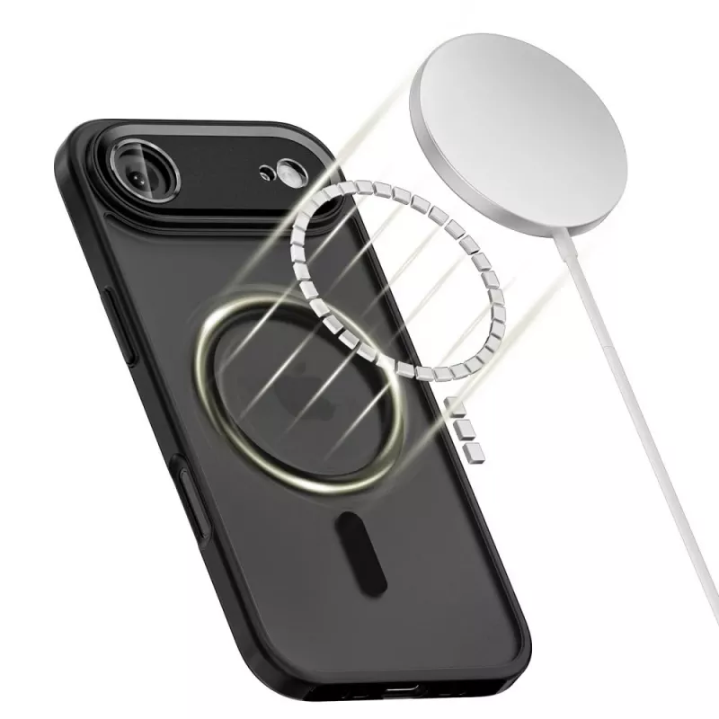 Tech-Protect Magcam MagSafe iPhone 17 Air mat zwart achterkant hoes