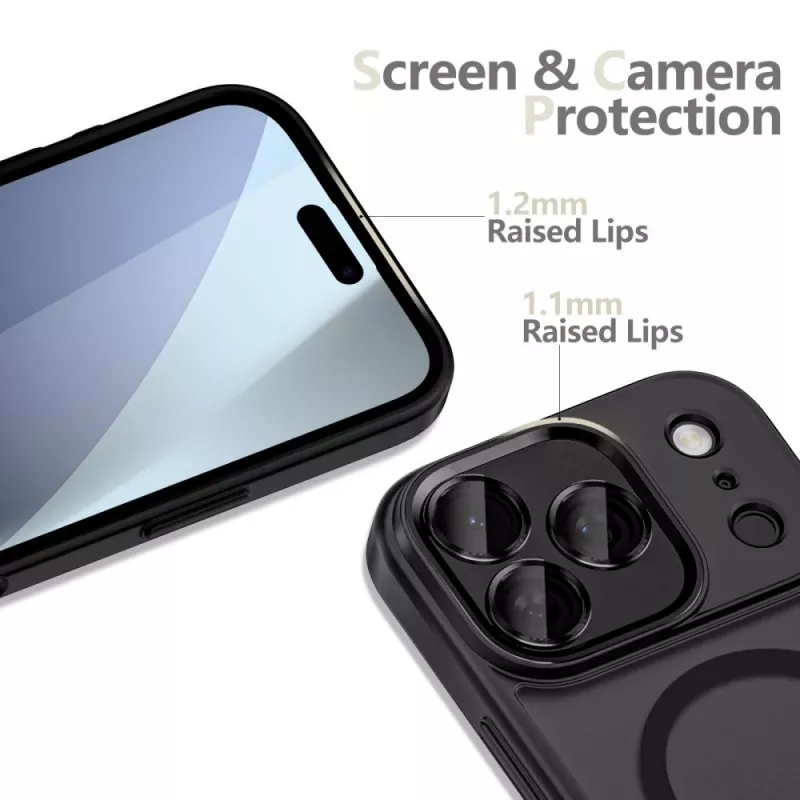 Tech-Protect Magcam MagSafe iPhone 17 Pro Max mat zwart