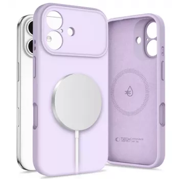 Tech-Protect silicone MagSafe hoes voor Apple iPhone 17 - mauve