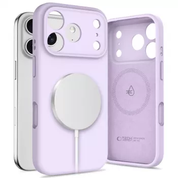 Tech-Protect silicone MagSafe hoes voor Apple iPhone 17 Pro Max - mauve