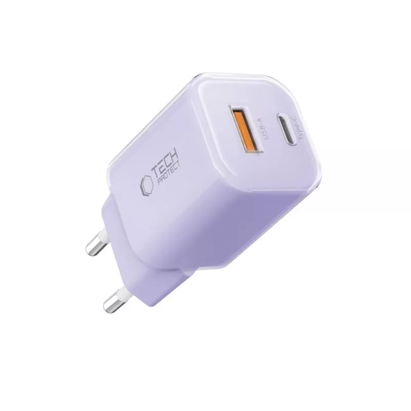 TECH-PROTECT NCM33 2-poorts netwerkoplader PD 33W / QC3.0 baby purple