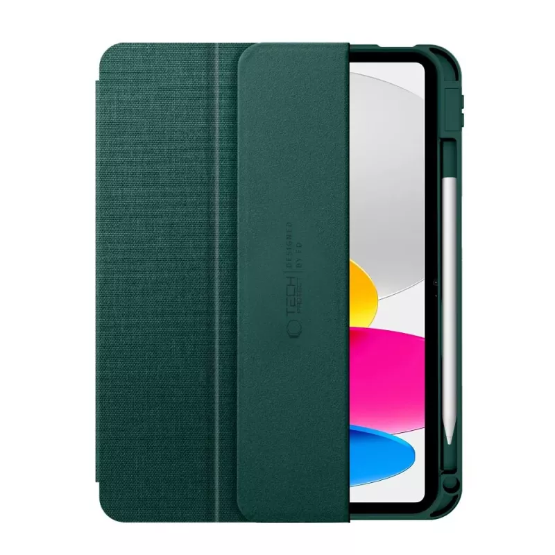 Tech-Protect SC Pen Canvas Folio Case voor iPad 10,9 inch (10e gen., 2022) / iPad 11 inch (11e gen., 2025) - groen