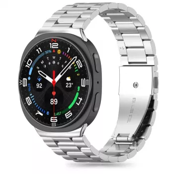 Tech-Protect RVS armband voor Samsung Galaxy Watch 8 / Classic (40/44/46 mm) zilver