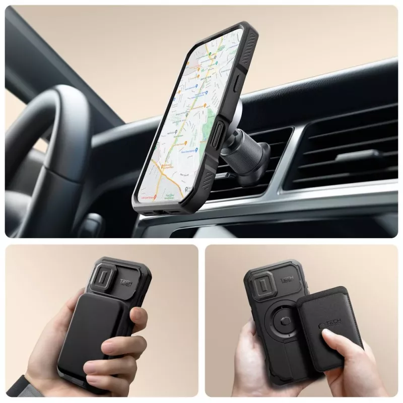 TECH-PROTECT KEVLAR MAGSAFE IPHONE 17 ZWART