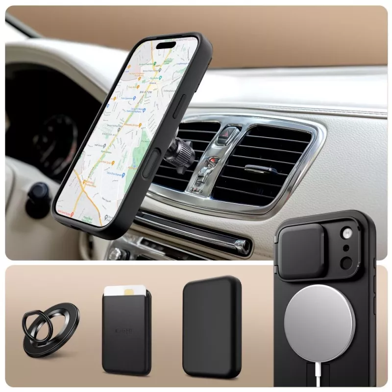 TECH-PROTECT KEVLAR AURA MAGSAFE IPHONE 17 PRO MAX ZWART