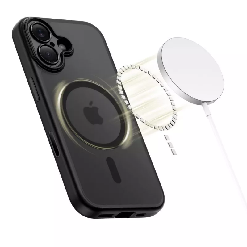 TECH-PROTECT MagPeak MagSafe Case voor iPhone 17, Mat Zwart
