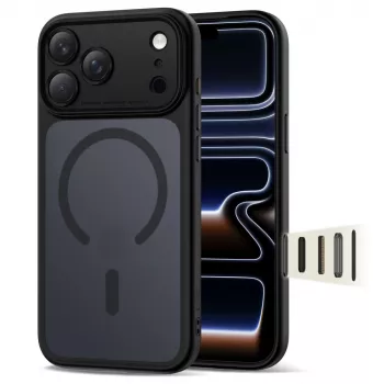TECH-PROTECT MagPeak MagSafe Case voor iPhone 17 Pro Max, Mat Zwart