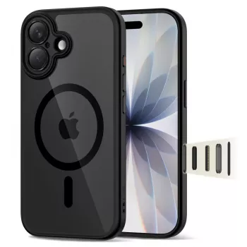 TECH-PROTECT MAGPEAK Magsafe CC iPhone 17 Zwart/Transparant