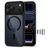 TECH-PROTECT MagPeak MagSafe hybride back cover voor Apple iPhone 17 Pro Max, zwart/transparant