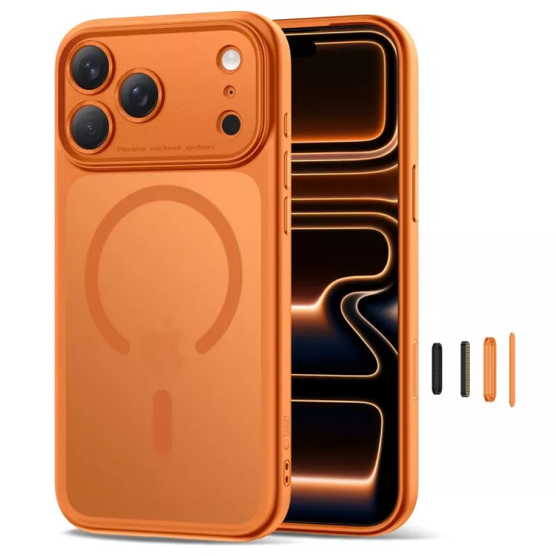 TECH-PROTECT MAGPEAK MAGSAFE CC IPHONE 17 PRO MAT COSMIC ORANGE