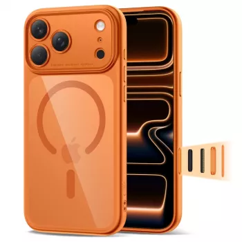TECH-PROTECT MAGPEAK MAGSAFE CC IPHONE 17 PRO COSMIC ORANGE/TRANSPARANT