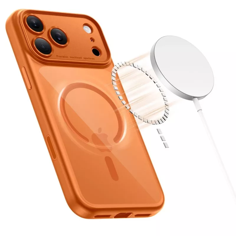 TECH-PROTECT MAGPEAK MAGSAFE CC IPHONE 17 PRO COSMIC ORANGE/TRANSPARANT