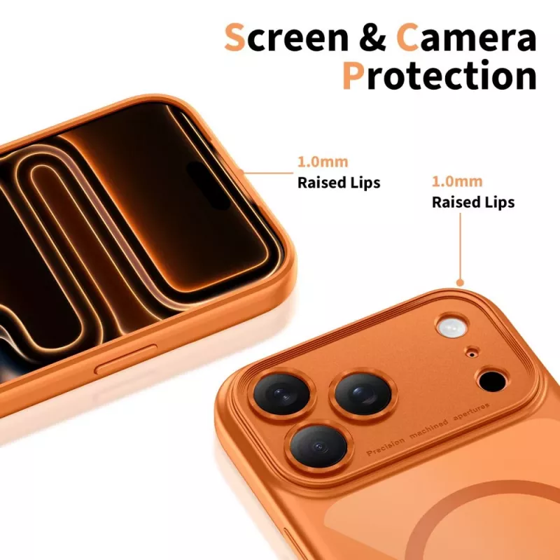 TECH-PROTECT MAGPEAK MAGSAFE CC IPHONE 17 PRO COSMIC ORANGE/TRANSPARANT