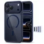 TECH-PROTECT MAGPEAK MagSafe Hybride Case voor Apple iPhone 17 Pro, Deep Blue/Transparant