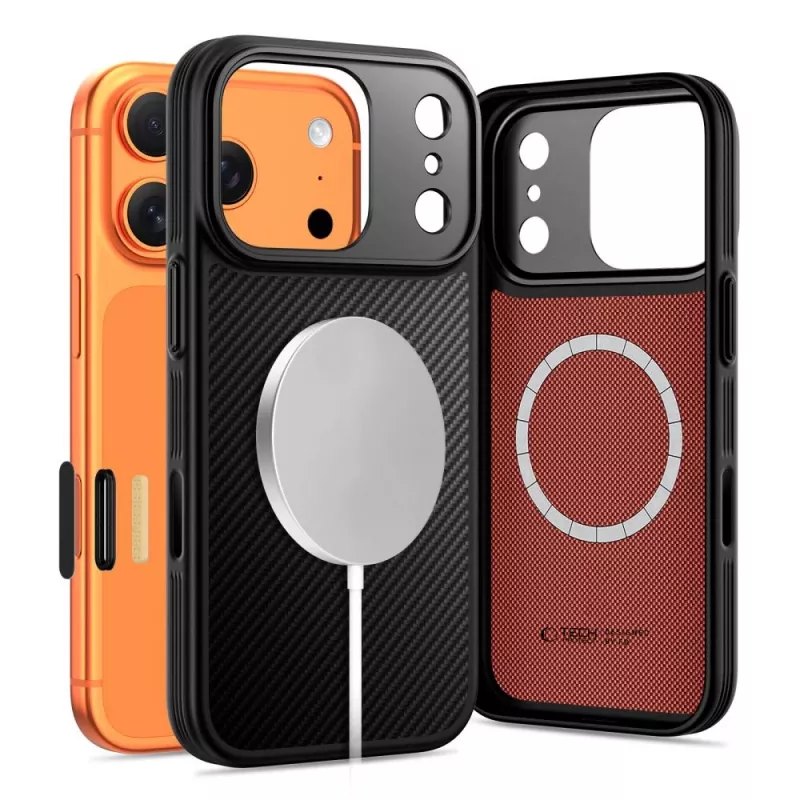 TECH-PROTECT KEVLAR ARAMID CC MAGSAFE IPHONE 17 PRO MAX ZWART