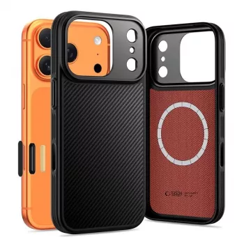 TECH-PROTECT KEVLAR ARAMID CC MAGSAFE IPHONE 17 PRO ZWART